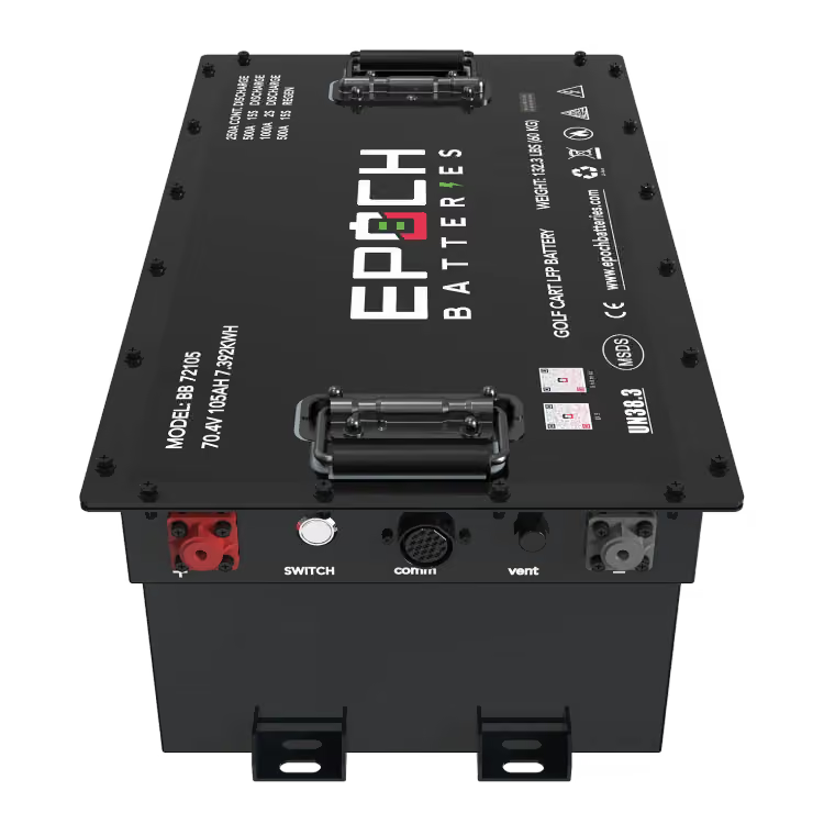 Epoch 70.4V (72V) 105Ah Golf Cart Battery Complete Kit - Lithium (LiFePO4)