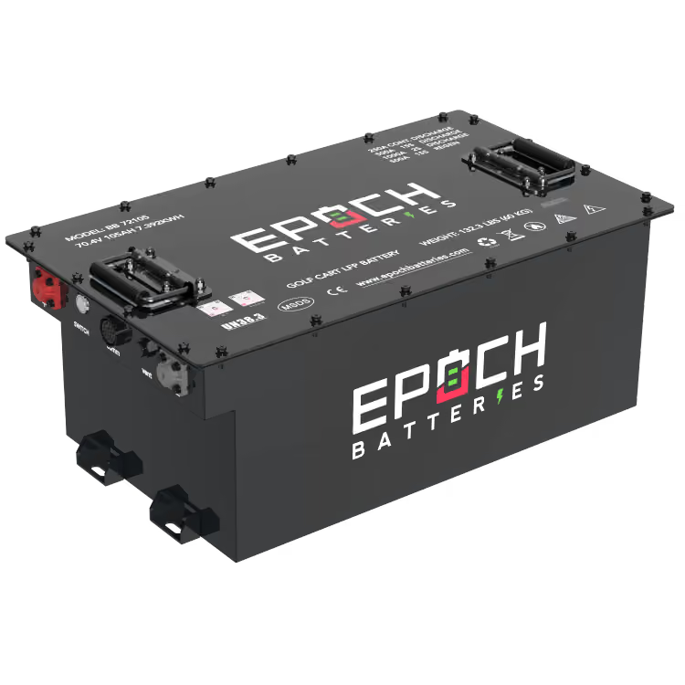 Epoch 70.4V (72V) 105Ah Golf Cart Battery Complete Kit - Lithium (LiFePO4)