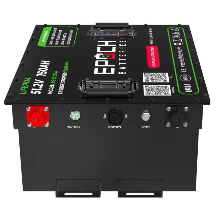 Epoch 48V 150Ah Golf Cart Battery Complete Kit - Lithium (LiFePO4)