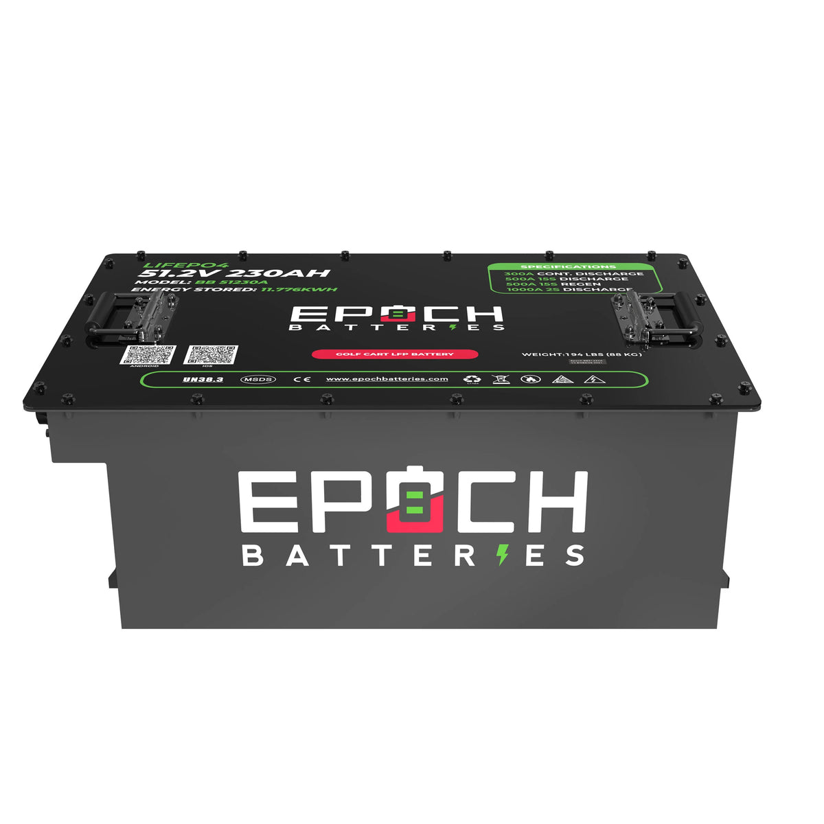 48V 230Ah Golf Cart Battery Complete Kit - Lithium (LiFePO4)